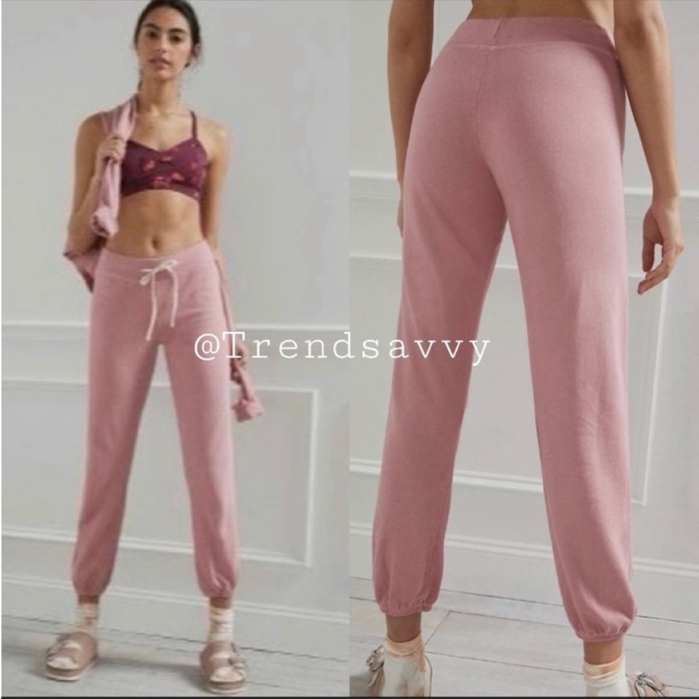 Anthropologie Sundry Classic Joggers Lounge Pants Mauve Size Medium NWT